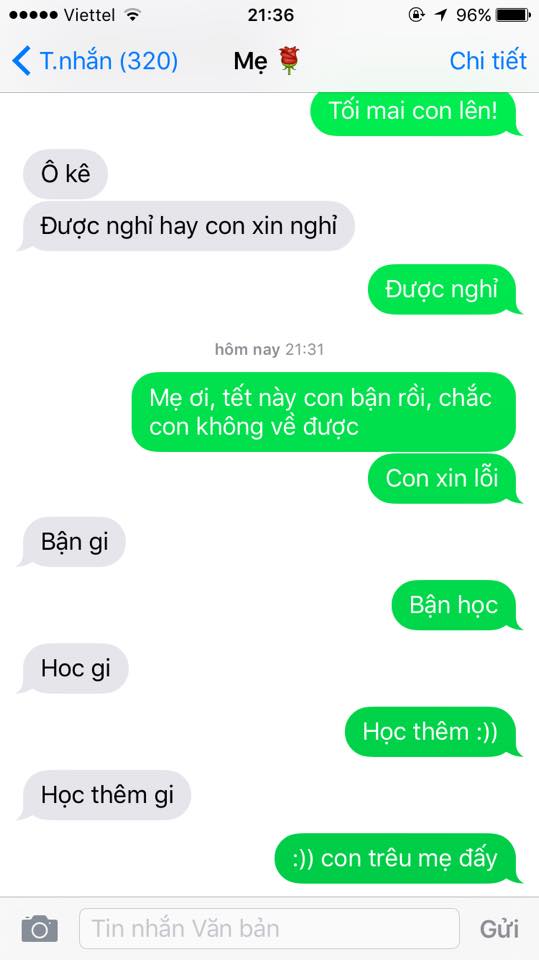Bố mẹ sẽ phản ứng thế n&agrave;o nếu bạn nhắn tin: Tết n&agrave;y con kh&ocirc;ng về? - Ảnh 2.