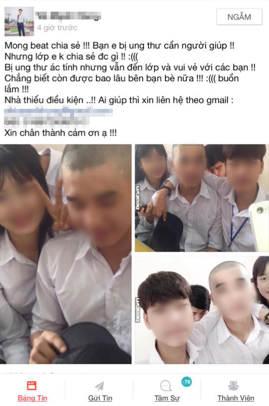 Giả bị ung thư rồi up lên Facebook để troll - Nam sinh nhận vô vàn gạch đá từ cư dân mạng  - Ảnh 1.