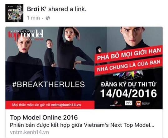 Loạt người mẫu, hot teen đ&igrave;nh đ&aacute;m k&ecirc;u gọi c&aacute;c bạn trẻ ph&aacute; bỏ giới hạn với Top Model Online 2016 - Ảnh 2.
