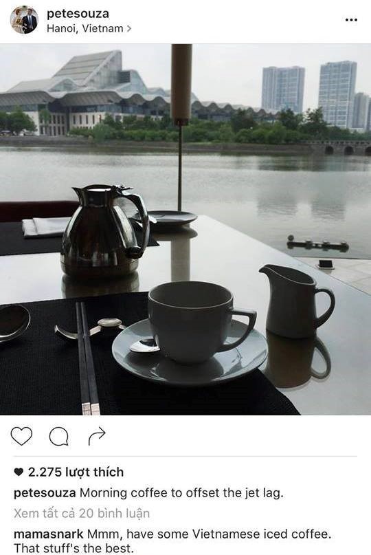 Nhiếp ảnh gia Nhà Trắng và phóng viên Washington Post khoe ảnh thưởng thức cafe Việt Nam trên Instagram - Ảnh 1.