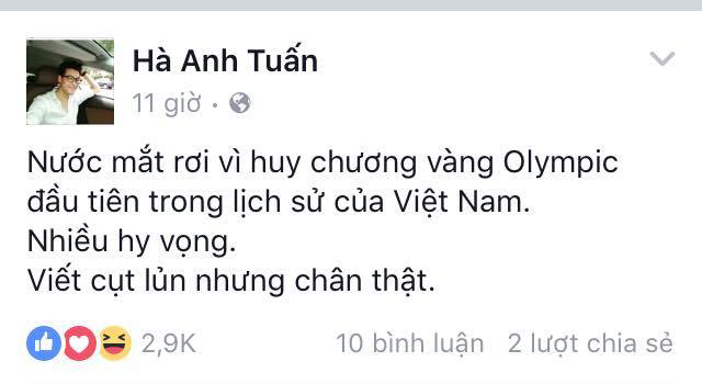 Sao Việt vỡ òa cảm xúc trước chiến thắng của anh Hoàng Xuân Vinh tại Olympic - Ảnh 6.