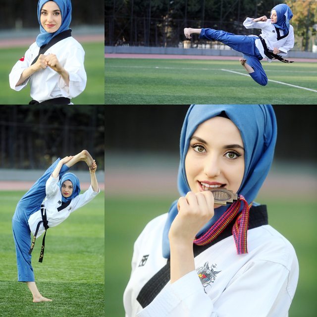 Nhan sắc tuyệt trần của nữ cao thủ taekwondo Kubra Dagli - Ảnh 1.
