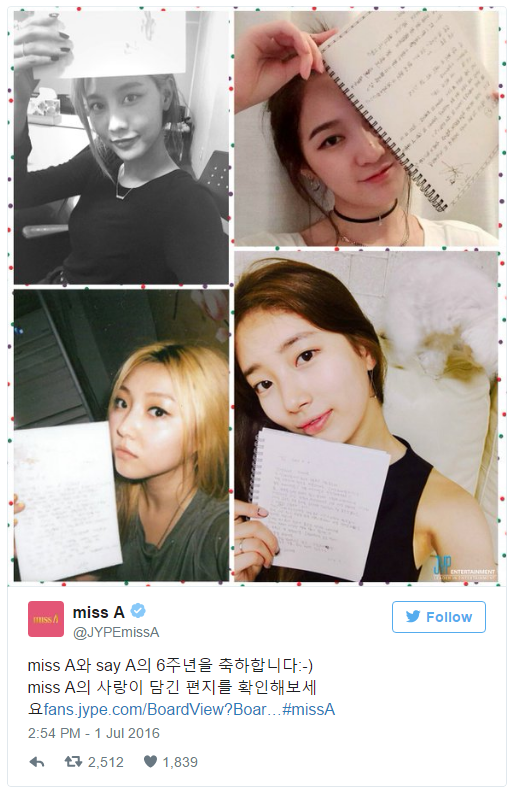 Lục đục hay không, cả 4 thành viên miss A vẫn nhớ về ngày kỷ niệm của nhóm - Ảnh 1.