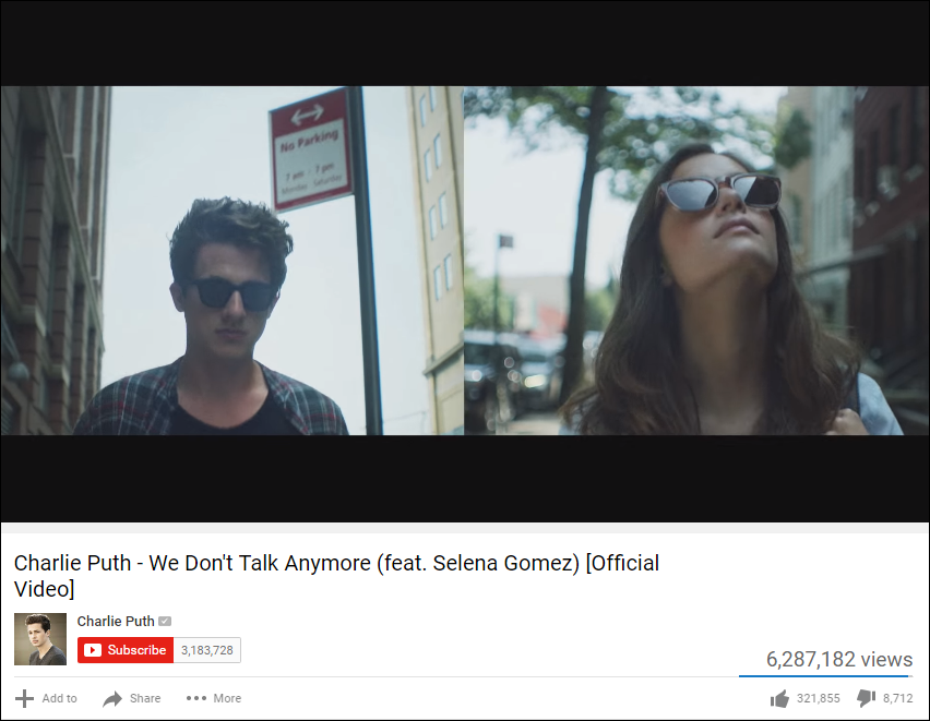 Selena gomez charlie puth anymore