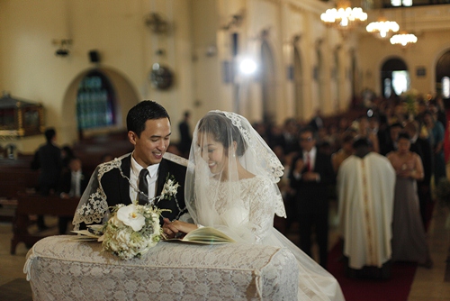 Lộ hình ảnh cực hiếm trong hôn lễ của Tăng Thanh Hà cùng chồng tại Philippines - Ảnh 1.