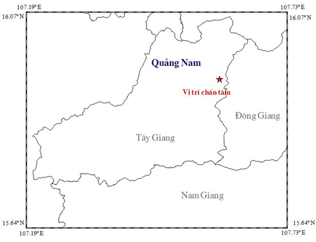 Xảy ra động đất 3,4 độ richter kèm nhiều tiếng nổ lớn ở Quảng Nam - Ảnh 1.