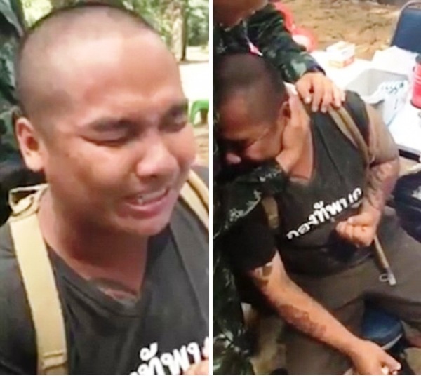 Thái Lan: Chàng tân binh xăm trổ ôm mặt khóc nức nở chỉ vì... sợ bị tiêm - Ảnh 3.