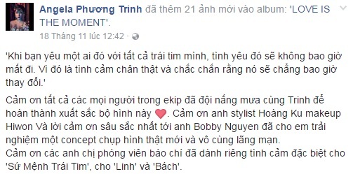 Võ Cảnh quá lười nên copy y chang status của Angela Phương Trinh để đăng Facebook? - Ảnh 2.