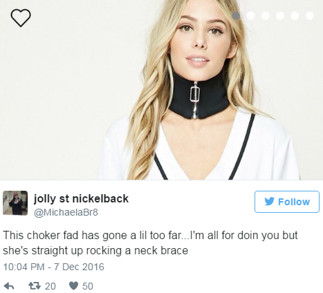 Forever 21 muối mặt vì để người mẫu diện vòng cổ choker trông hệt như đai nẹp cổ của bệnh nhân - Ảnh 3. Forever 21 muối mặt vì để người mẫu diện vòng cổ choker trông hệt như đai nẹp cổ của bệnh nhân - Ảnh 3.