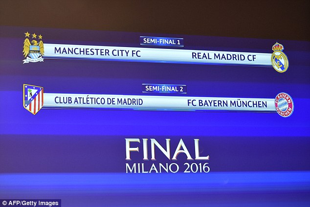 Bốc thăm bán kết Champions League 2015/16: Real đụng Man City, Bayern đấu Atletico - Ảnh 2.