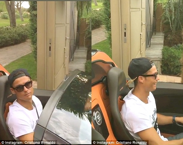 Ronaldo hào hứng lái siêu xe Bugatti Veyron hơn 3 triệu đô - Ảnh 6.