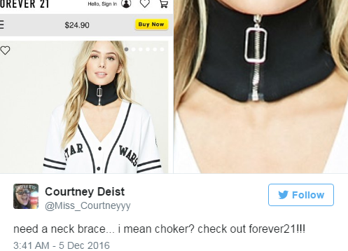 Forever 21 muối mặt vì để người mẫu diện vòng cổ choker trông hệt như đai nẹp cổ của bệnh nhân - Ảnh 5.