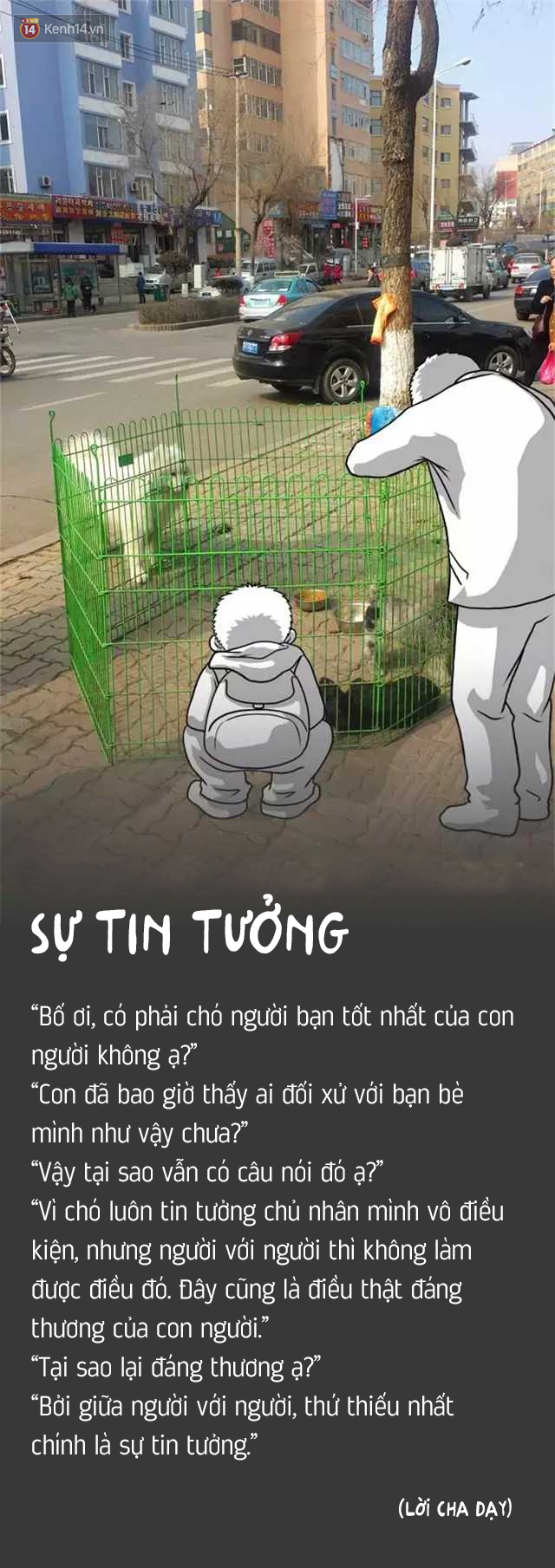 Thấm thía với bộ tranh Lời cha dạy: Cha ơi, một người càng có nhiều tiền thì càng giỏi ạ? - Ảnh 5.