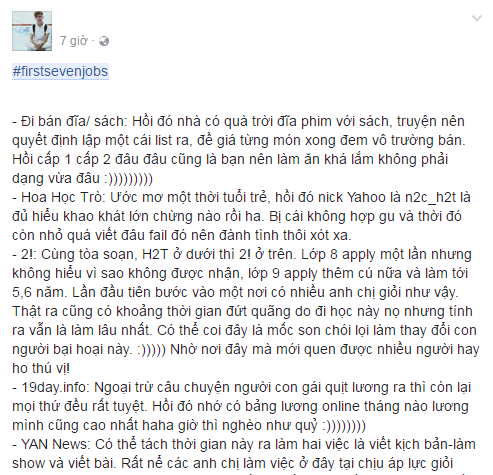 Kể về 7 công việc đầu tiên trong đời - Trào lưu mới khiến ai cũng muốn được trút nỗi lòng! - Ảnh 16.