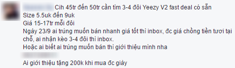 Chưa tới giờ lên kệ, giày Yeezy 350 V2 đã được nhiều bạn trẻ Việt sẵn sàng mua lại với giá 17 triệu VNĐ/đôi - Ảnh 2.