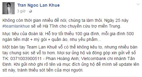 Các sao Việt cũng đang cùng chung tay giúp đỡ đồng bào lũ lụt miền Trung - Ảnh 7.