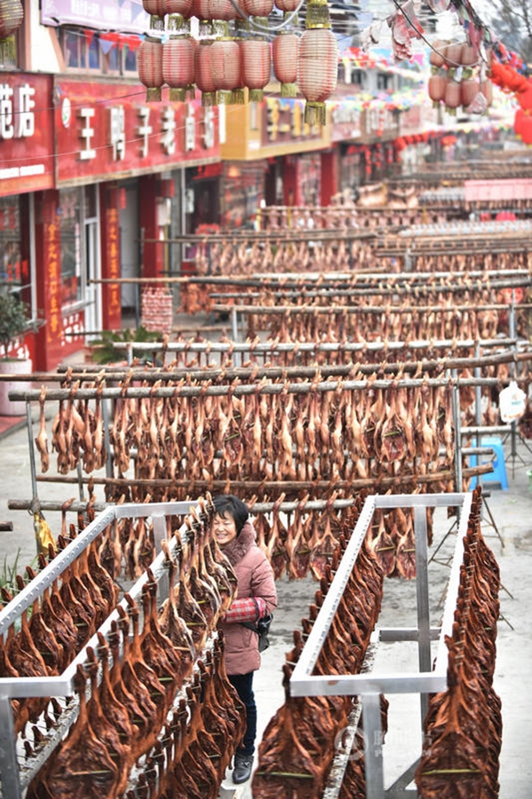 Hàng chục nghìn con vịt quay phơi mình trên phố chào mừng Tết Bính Thân - Ảnh 8.