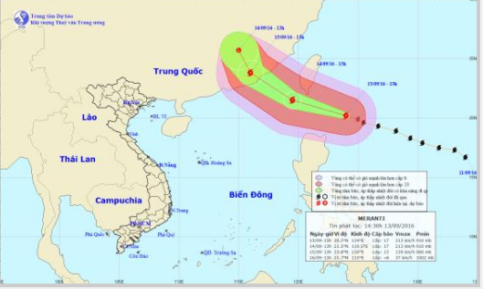 Siêu bão Meranti giật cấp 17 xuất hiện trên Biển Đông - Ảnh 1.