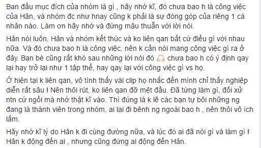 Lâm Á Hân bức xúc đăng status đá xoáy các thành viên của BB&BG - Ảnh 2.