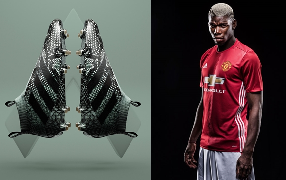 Paul Pogba diện giày da rắn độc nhất vô nhị ở trận derby Manchester - Ảnh 1.