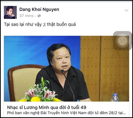 Các nghệ sĩ Việt bàng hoàng và tiếc thương trước sự ra đi của NS Lương Minh - Ảnh 8.