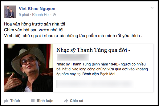 Sao Việt đau lòng, thương nhớ trước sự ra đi của nhạc sĩ Thanh Tùng - Ảnh 4.
