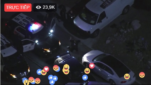 Livestream cảnh sát rượt đuổi tội phạm như phim hành động ở Mỹ - Ảnh 1.