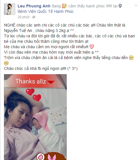 Lều Phương Anh lần đầu khoe ảnh cận mặt con g&aacute;i đầu l&ograve;ng - Ảnh 2.