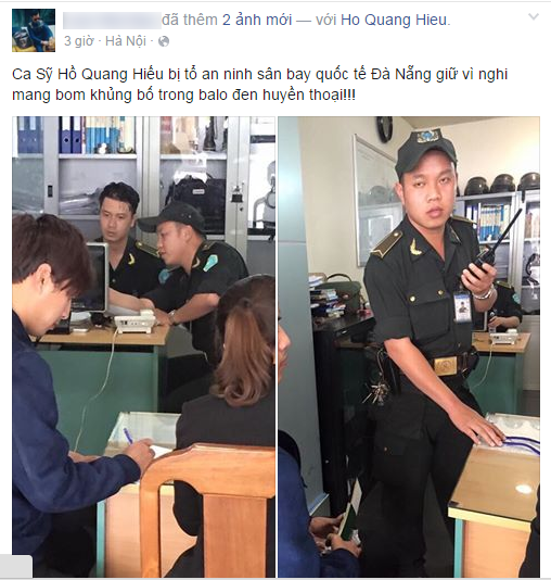 Thực hư nghi vấn Hồ Quang Hiếu bị tạm giữ ở s&acirc;n bay v&igrave; chứa bom khủng bố - Ảnh 1.