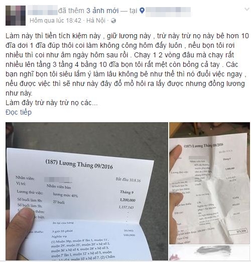 Nam nhân viên quán mỳ ở Hà Nội bức xúc vì lương 1,2 triệu/tháng bị trừ chỉ còn 245.000 đồng - Ảnh 3.