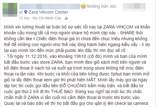 TPHCM: Cô gái bàng hoàng xem camera ghi lại cảnh bà bầu móc trộm điện thoại của mình tại store Zara - Ảnh 1.