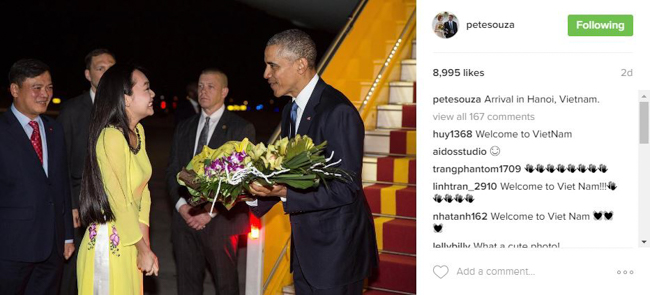 Xem lại những khoảnh khắc ở Việt Nam của Tổng thống Mỹ Obama trên Instagram - Ảnh 1.