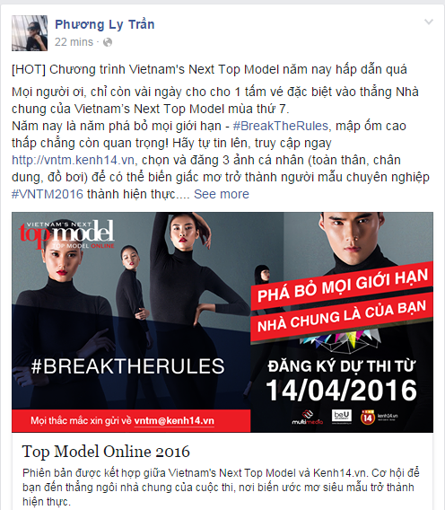 Loạt người mẫu, hot teen đ&igrave;nh đ&aacute;m k&ecirc;u gọi c&aacute;c bạn trẻ ph&aacute; bỏ giới hạn với Top Model Online 2016 - Ảnh 10.