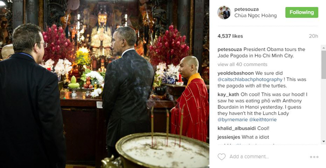 Xem lại những khoảnh khắc ở Việt Nam của Tổng thống Mỹ Obama tr&ecirc;n Instagram - Ảnh 12.