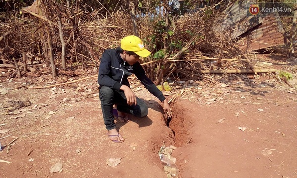 Xuất hiện vết nứt lớn bất thường ở Gia Lai khiến người dân hoang mang - Ảnh 1.