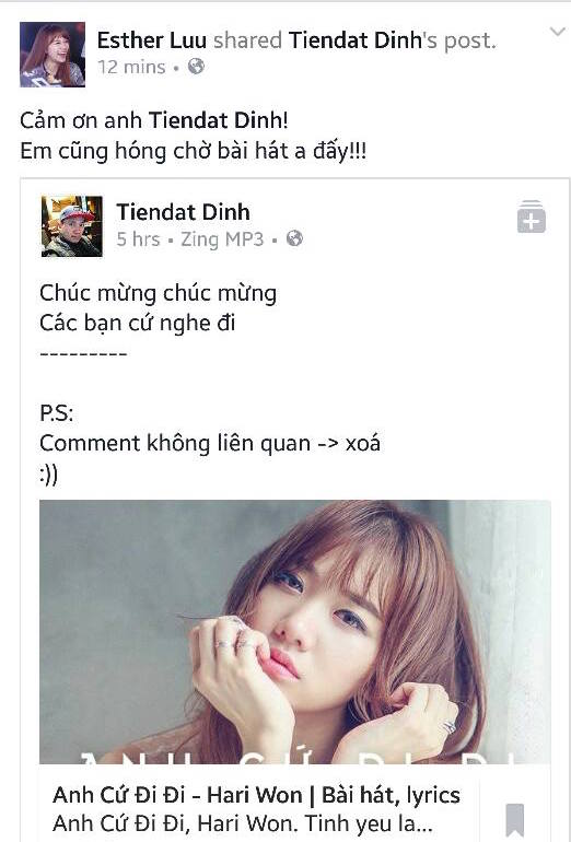 Đây là cách mà Hari Won và Đinh Tiến Đạt cho thấy chia tay vẫn có thể là bạn! - Ảnh 1.