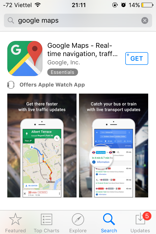 Người d&ugrave;ng Việt kh&ocirc;ng c&ograve;n phải... l&agrave;m đủ tr&ograve; mới d&ugrave;ng được Google Maps tr&ecirc;n iPhone - Ảnh 1.
