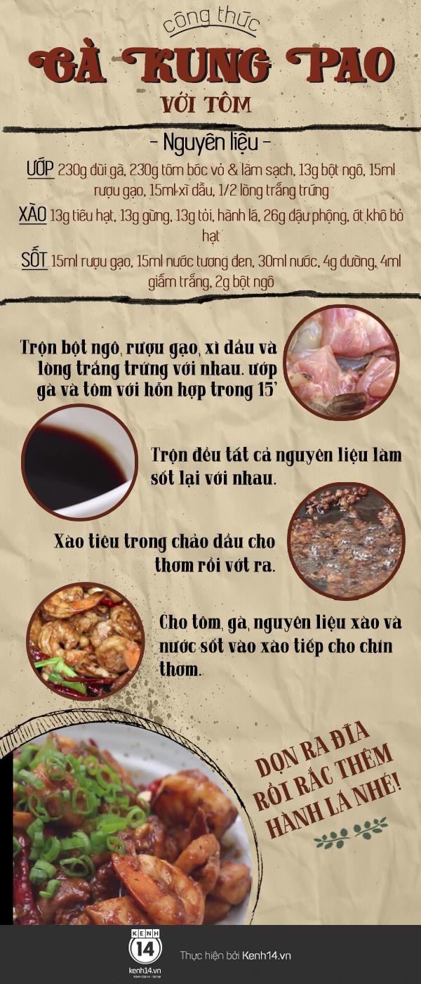 Công thức gà kung pao xào tôm ăn đã ngon, làm còn dễ - Ảnh 2.