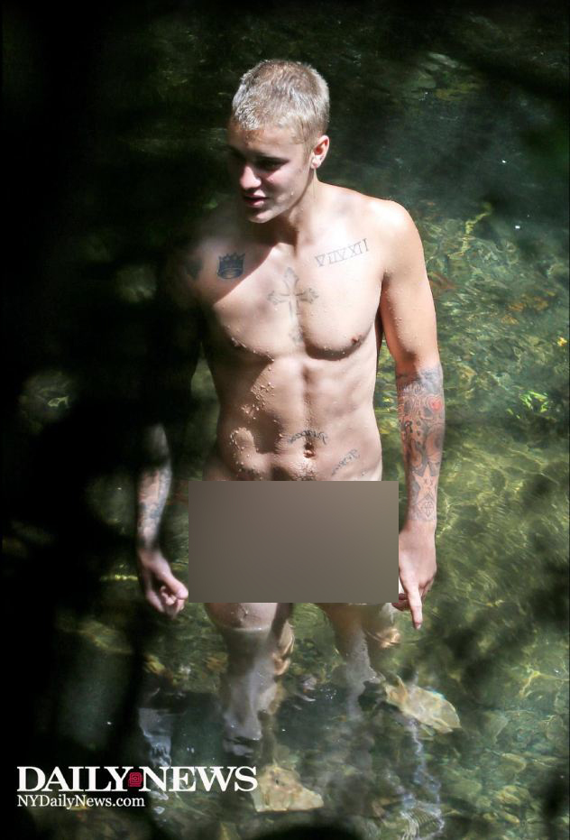 Sau Orlando Bloom, đến lượt Justin Bieber bị tung ảnh khỏa thân tắm suối bên mẫu nữ - Ảnh 1.
