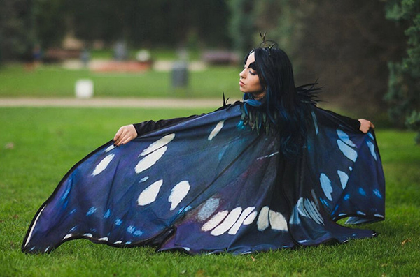 Hóa thân thành cánh bướm bay bổng cùng bộ khăn đẹp đến ma mị - Ảnh 8.