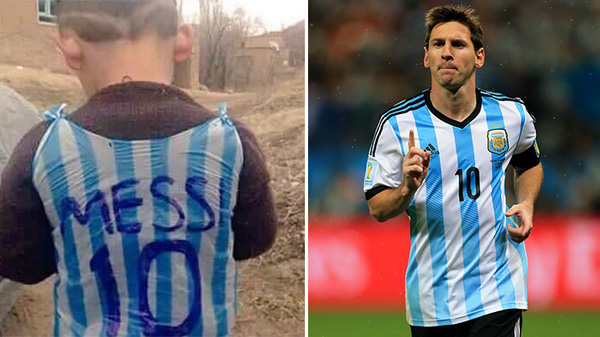 Cái kết trong mơ của cậu bé nghèo lấy túi nilon làm áo đấu Messi - Ảnh 1.