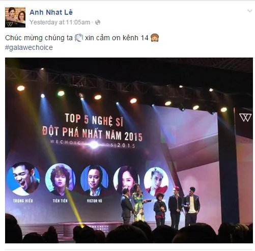 Các nhân vật truyền cảm hứng chia sẻ cảm xúc sau WeChoice Awards 2015 - Ảnh 6.