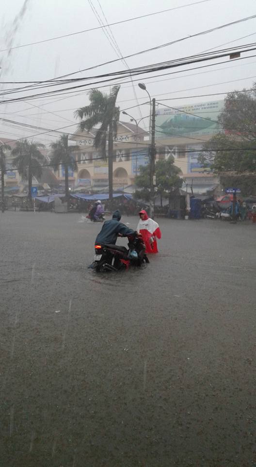 Tuy Hoà: Mưa to không ngớt, các tuyến đường đều tê liệt - Ảnh 2.