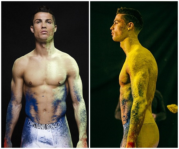 Ronaldo khoe body 6 múi dính đầy sơn để quảng cáo… đồ lót - Ảnh 2.
