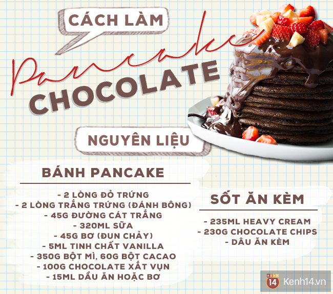 Công thức pancake ngon mê mẩn cho những tín đồ chocolate - Ảnh 1.