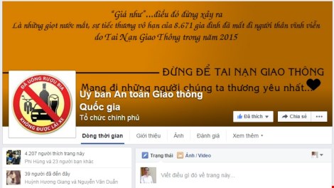 Ủy ban An toàn Giao thông lập Facebook nhận góp ý từ người dân - Ảnh 1.
