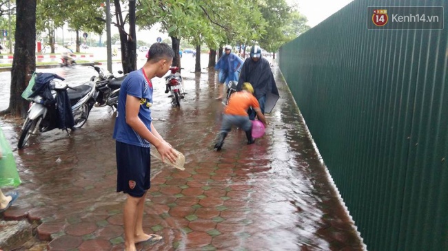 Bão Thần Sấm gây mưa to gió giật ở Hà Nội, hàng loạt cây gãy đổ đè lên ô tô - Ảnh 19.