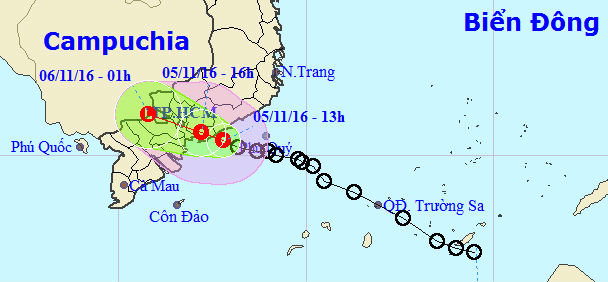 Áp thấp nhiệt đới vào Bình Thuận, Vũng Tàu, chìm tàu gần đảo Phú Quý  - Ảnh 1.