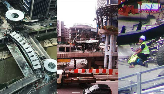 Sập cầu bộ h&agrave;nh, c&ocirc;ng nh&acirc;n người Việt tử nạn ở Malaysia - Ảnh 1.