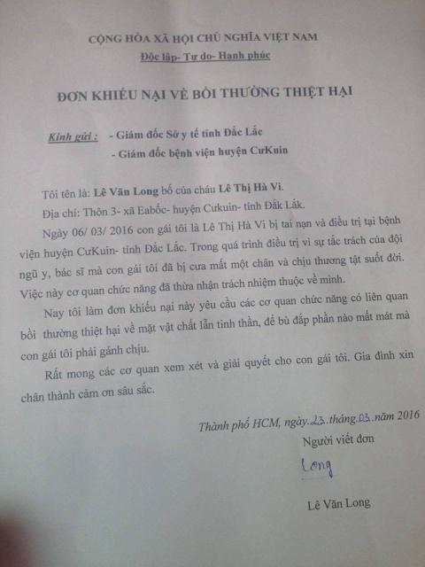 Vụ nữ sinh bị cưa chân oan: Lại thêm một lần thất hứa... - Ảnh 2.